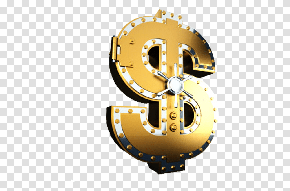 Dollar Sign Image Gold Dollar Sign, Wristwatch, Symbol, Text, Logo Transparent Png