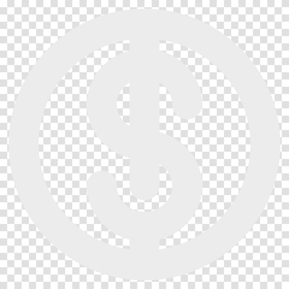 Dollar Sign Light Grey Circle, Logo, Trademark Transparent Png