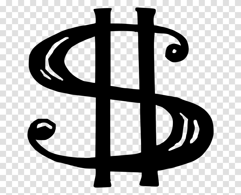 Dollar Sign Money Sign Black And White, Gray, World Of Warcraft Transparent Png