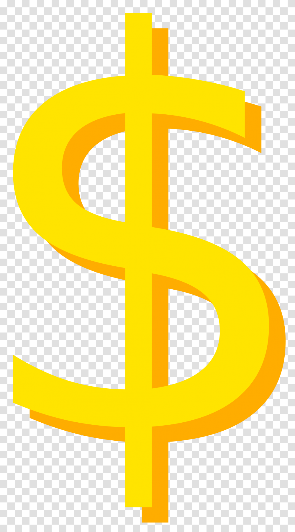 Dollar Symbol Gold, Cross, Alphabet, Number Transparent Png