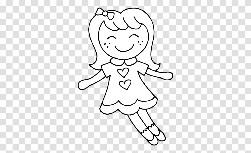 Dolls Clip Art, Stencil, Person, Human, Drawing Transparent Png