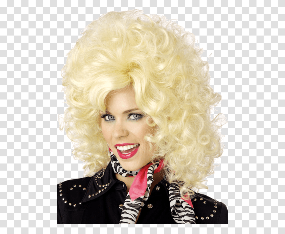 Dolly Parton Curly Blonde Wig Big Blonde Curly Wigs, Hair, Person, Human, Portrait Transparent Png