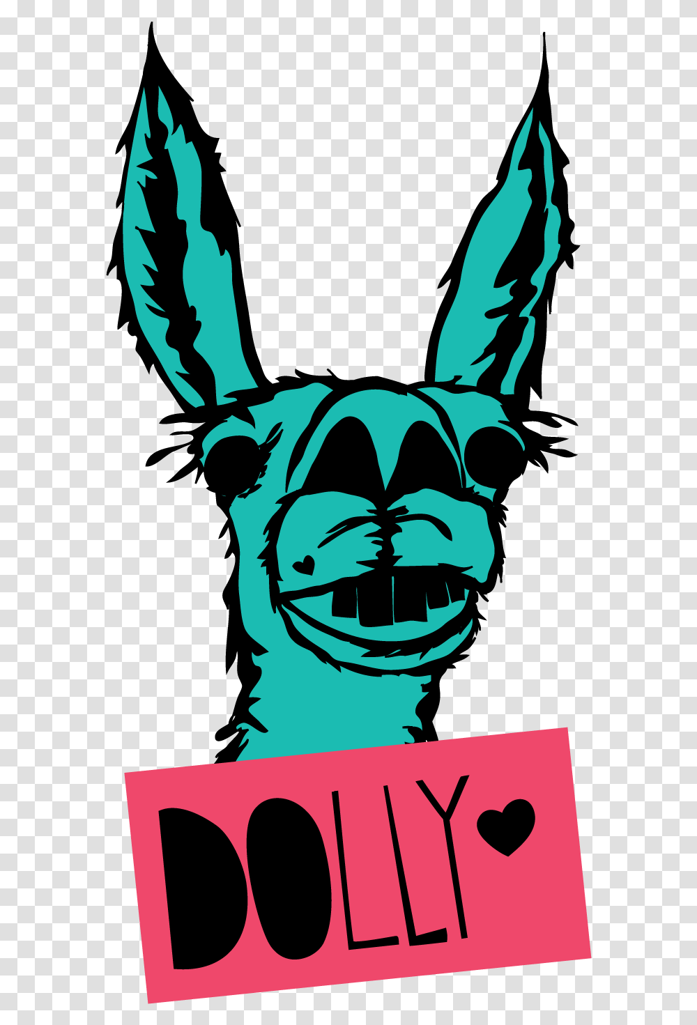 Dolly The Llama Llama, Poster, Advertisement, Stencil, Head Transparent Png