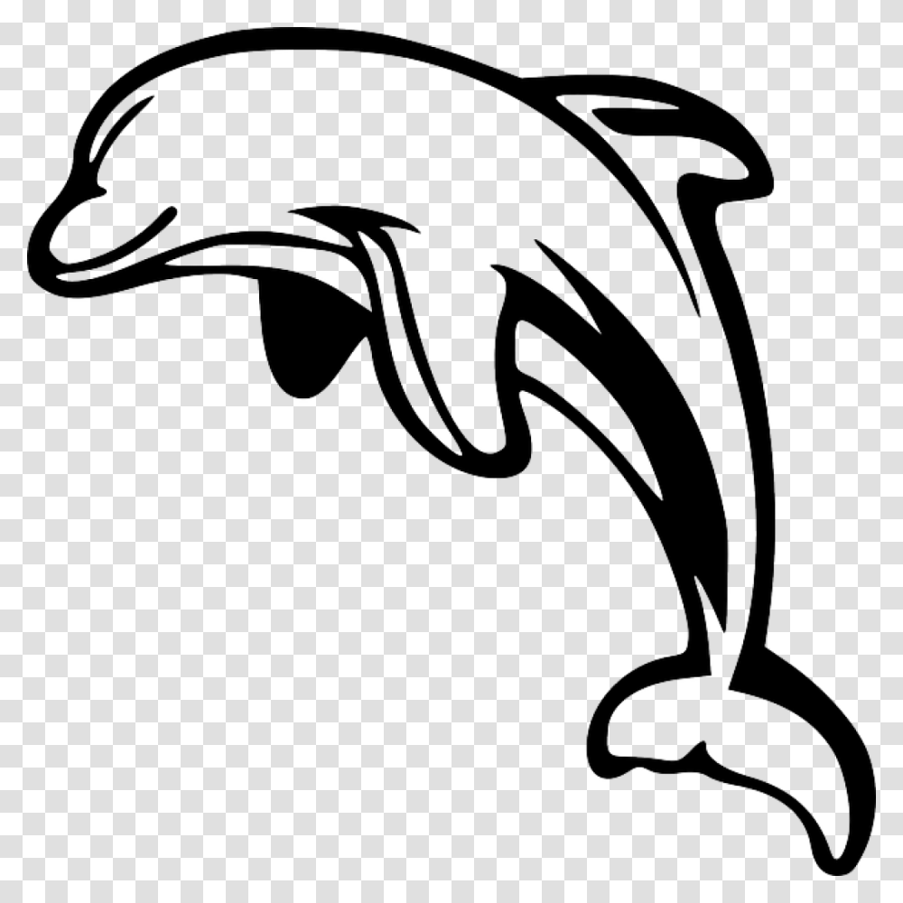 Dolphin Clipart Black And White Dolphin Clipart Black Dolphin Black N White, Animal, Bow, Sea Life, Mammal Transparent Png