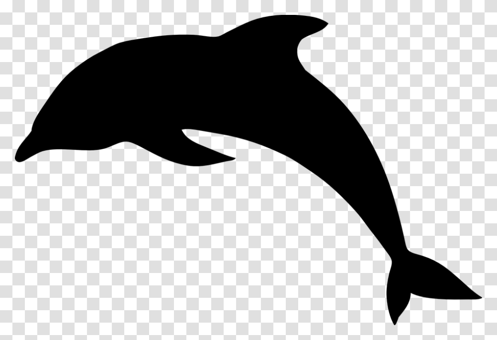 Dolphin Clipart Black And White Dolphin Jump Silhouette Free, Gray, World Of Warcraft Transparent Png