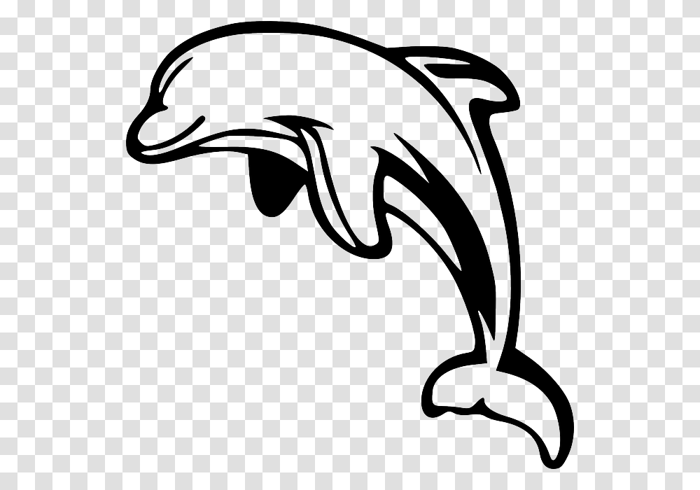 Dolphin Clipart Line Art, Sea Life, Animal, Mammal, Whale Transparent Png