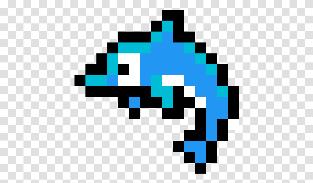 Dolphin Pixel Art Minecraft, First Aid, Pac Man, Pillow Transparent Png