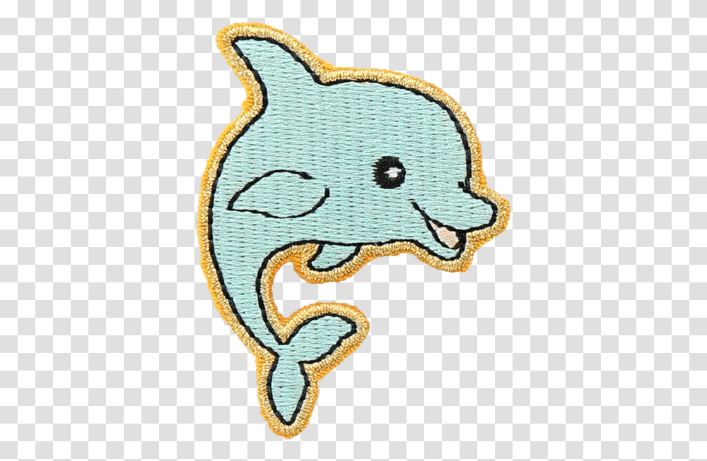 Dolphin Sticker Patch Cartoon, Rug, Applique, Text, Label Transparent Png