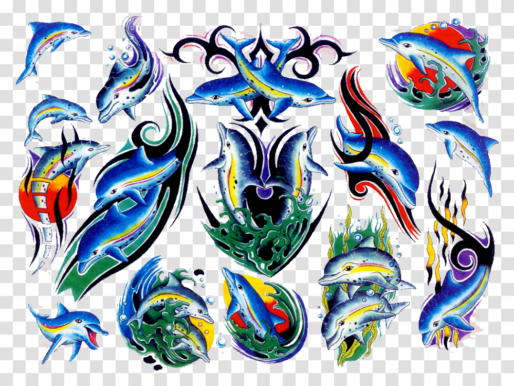 Dolphin Tattoos2Src Data, Pattern, Ornament, Fractal Transparent Png