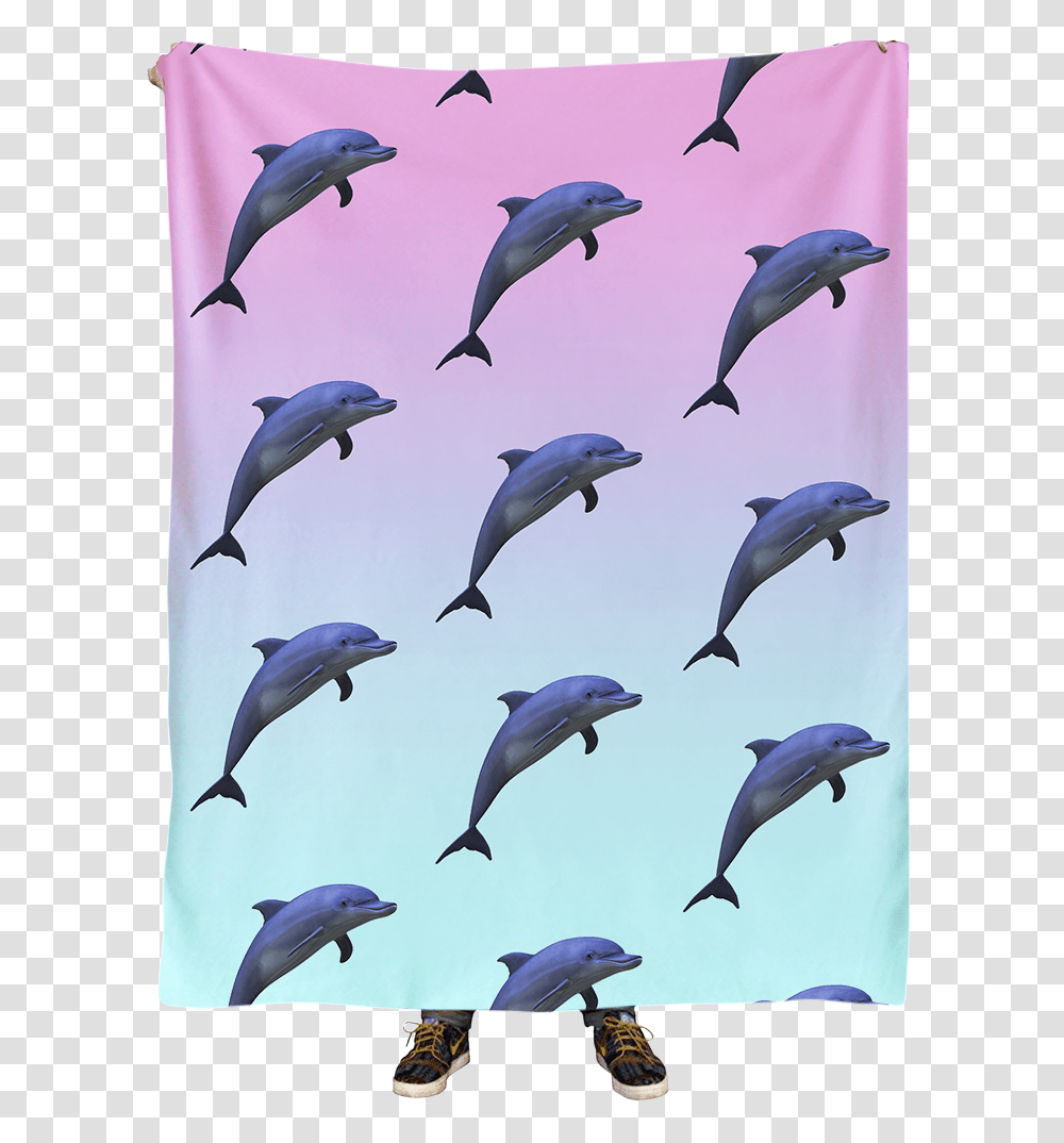 Dolphinz Blanket Vapor95 Vaporwave Art Rave Outfits Common Bottlenose Dolphin, Bird, Animal, Shoe, Footwear Transparent Png