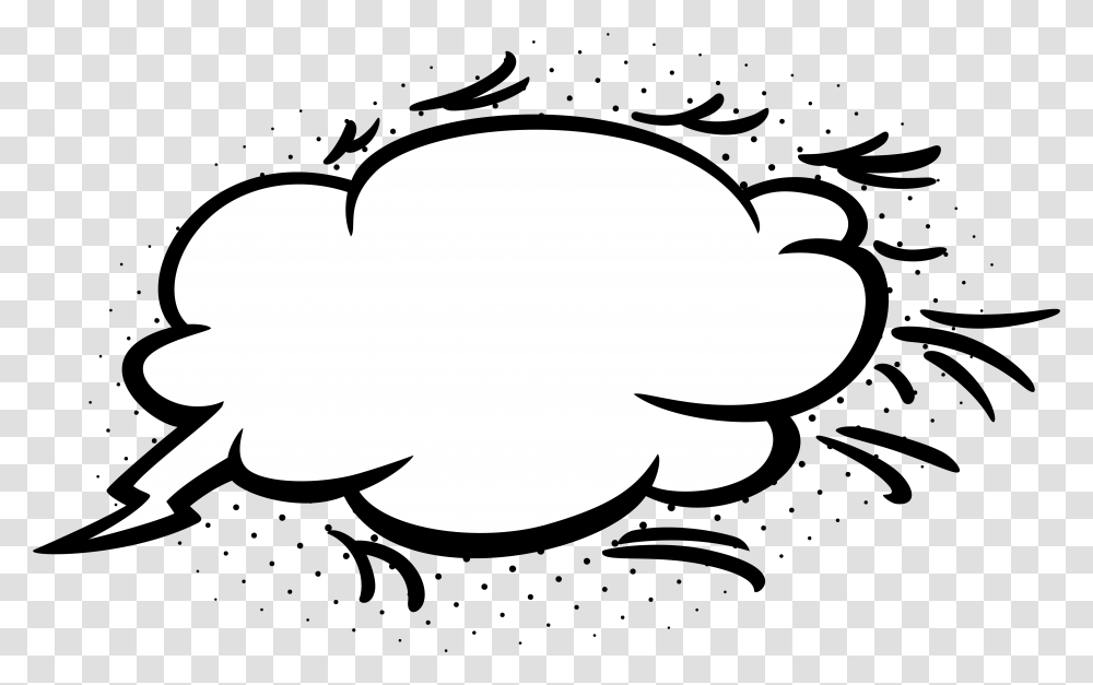 Domain Clipart Bubble Cloud Comic Cloud Background Comic Cloud, Stencil, Silhouette Transparent Png