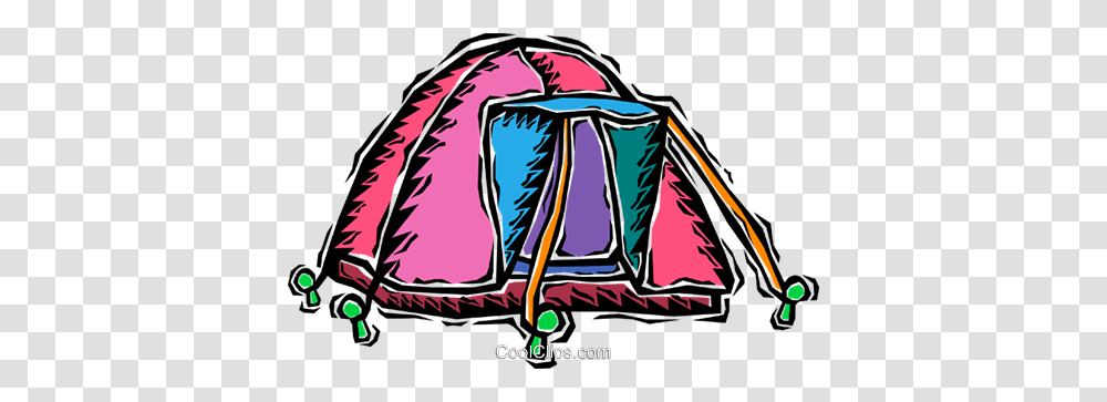 Dome Tent Royalty Free Vector Clip Art Illustration, Camping, Leisure Activities, Mountain Tent, Bag Transparent Png
