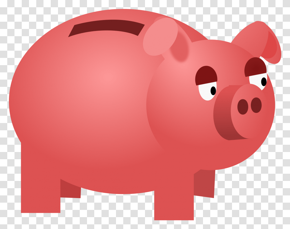 Domestic Pigsavingpiggy Bankpinksnoutclip Artsuidaemoney Clipart Piggy Bank, Giant Panda, Bear, Wildlife, Mammal Transparent Png