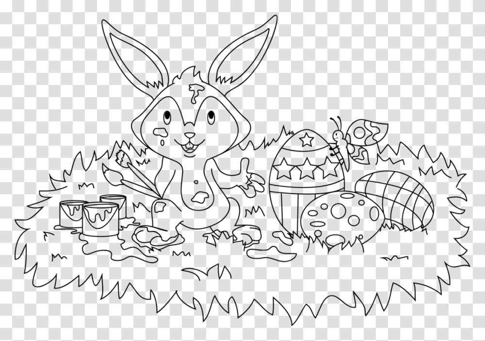 Domestic Rabbit Easter Bunny Hare Coloring Book, Gray, World Of Warcraft Transparent Png