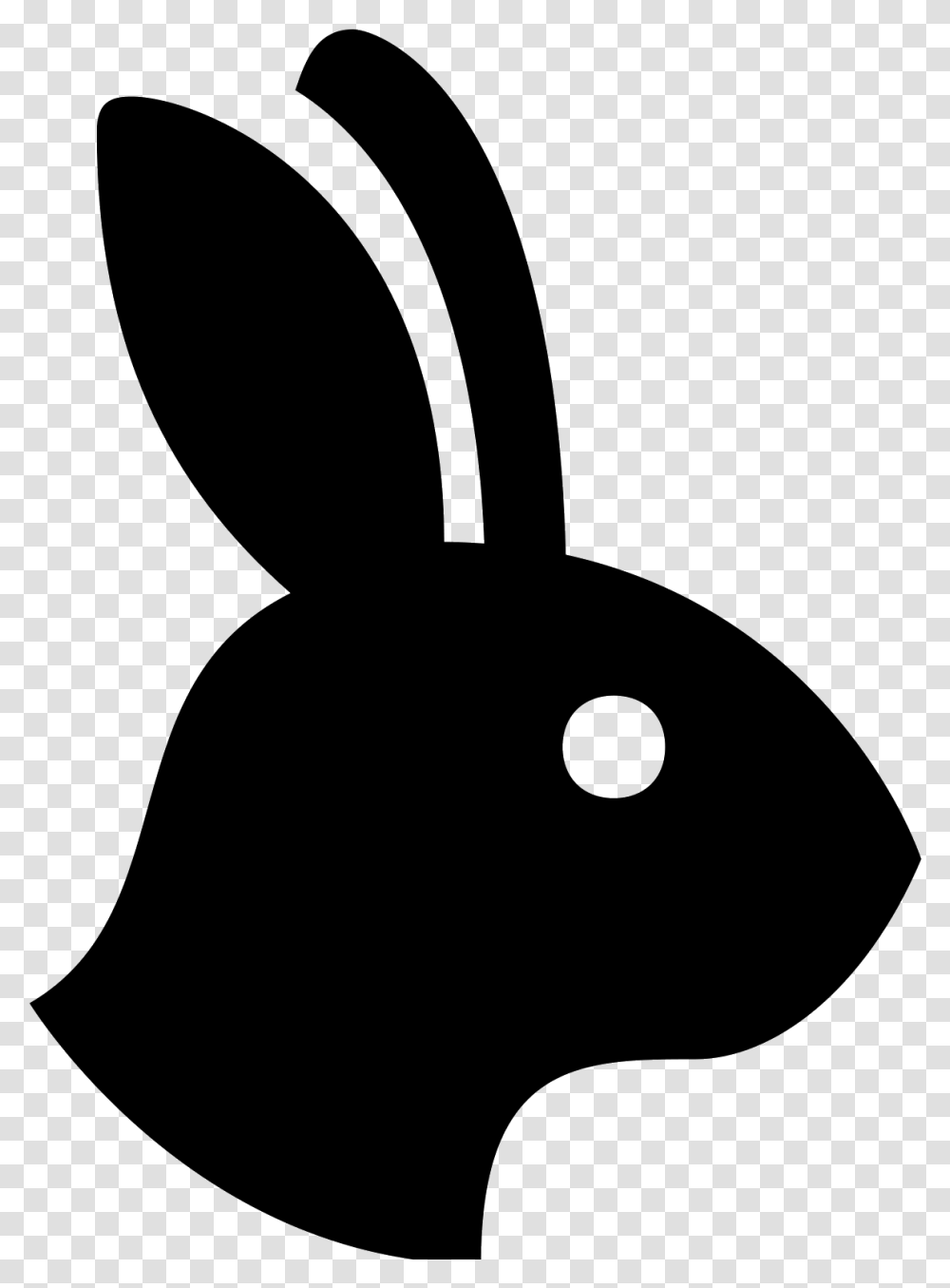 Domestic Rabbit European Rabbit Computer Icons Rabbit Head Silhouette, Gray Transparent Png
