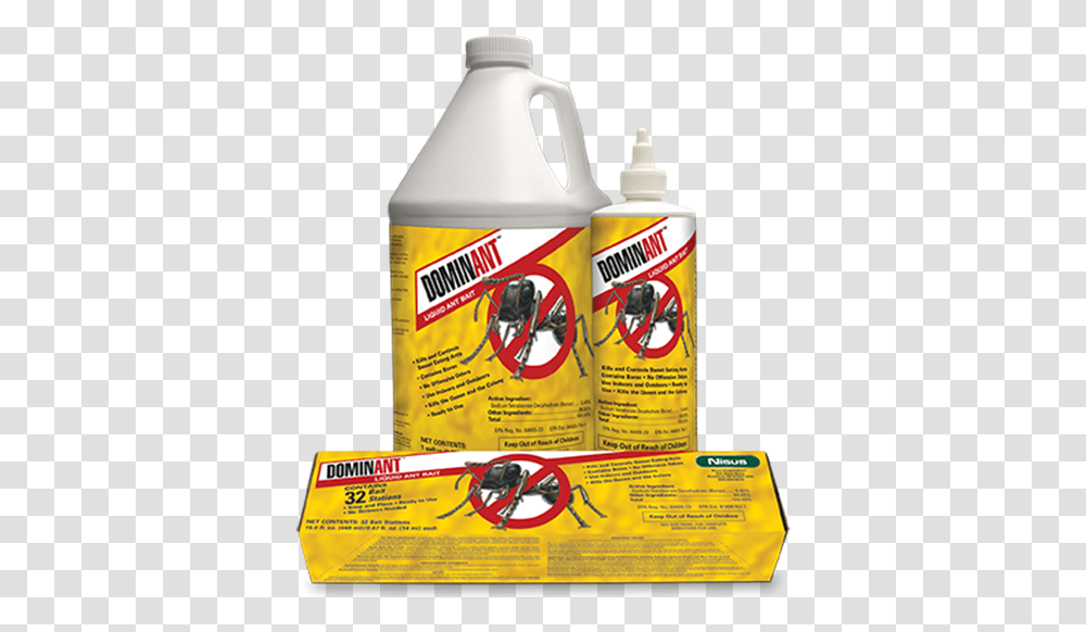 Dominant Liquid Ant Bait Carpenter Ant, Label, Text, Paint Container, Flyer Transparent Png