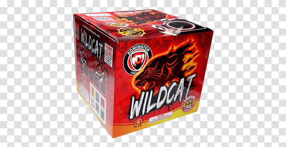 Dominator Fireworks Wildcat 9 Shot 5oo Packet, Box, Sweets, Food, Outdoors Transparent Png