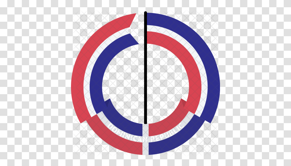 Dominican Flag Icon Of Flat Style Circle, Symbol, Rug, Logo, Art Transparent Png