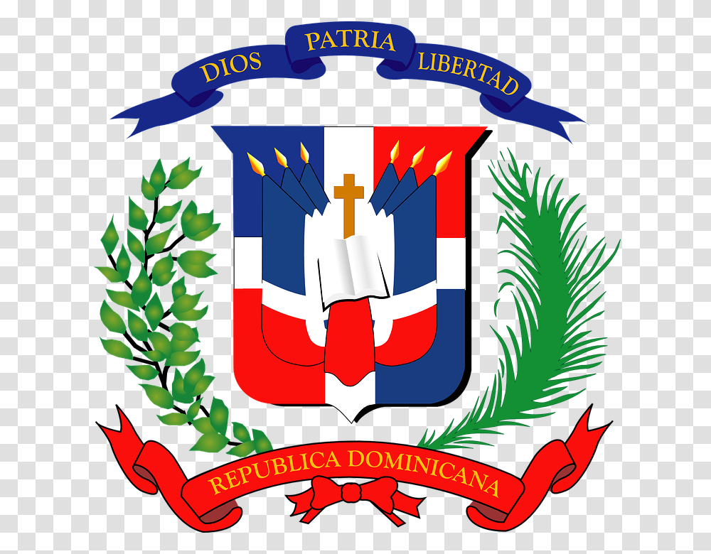 Dominican Republic Coat Of Arms Coat Arms Escudo Nacional Dominicano Vector, Logo, Trademark, Emblem Transparent Png