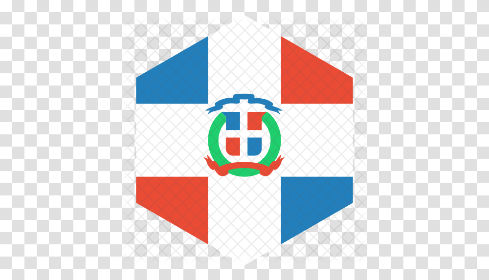 Dominican Republic Flag Icon Crest, Logo, Symbol, Trademark, Text Transparent Png