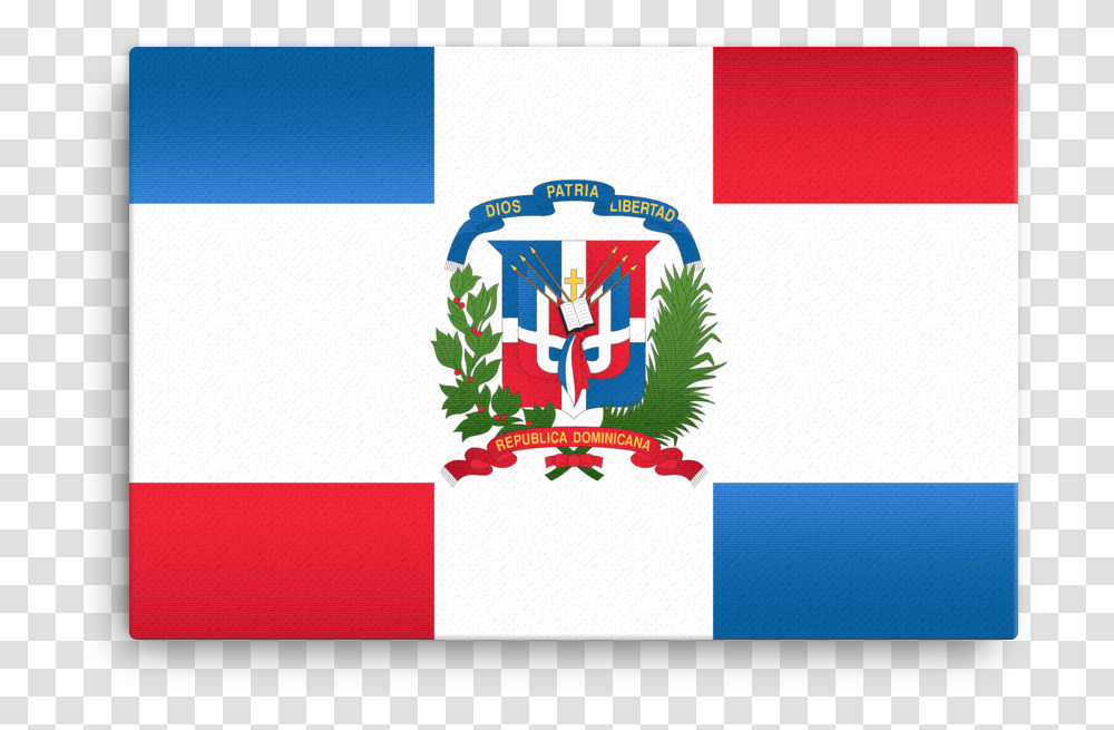 Dominican Republic Flag Wall Art Dominican Republic Flag, Logo, Trademark Transparent Png