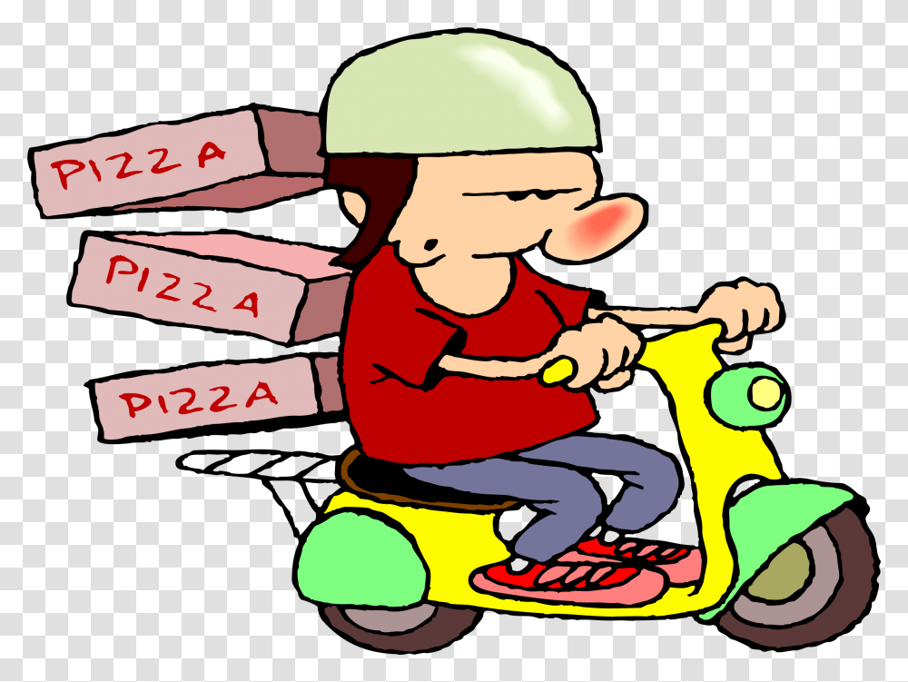 Domino S Pizza Clipart Pizza Delivery Clipart, Person, Human, Helmet Transparent Png