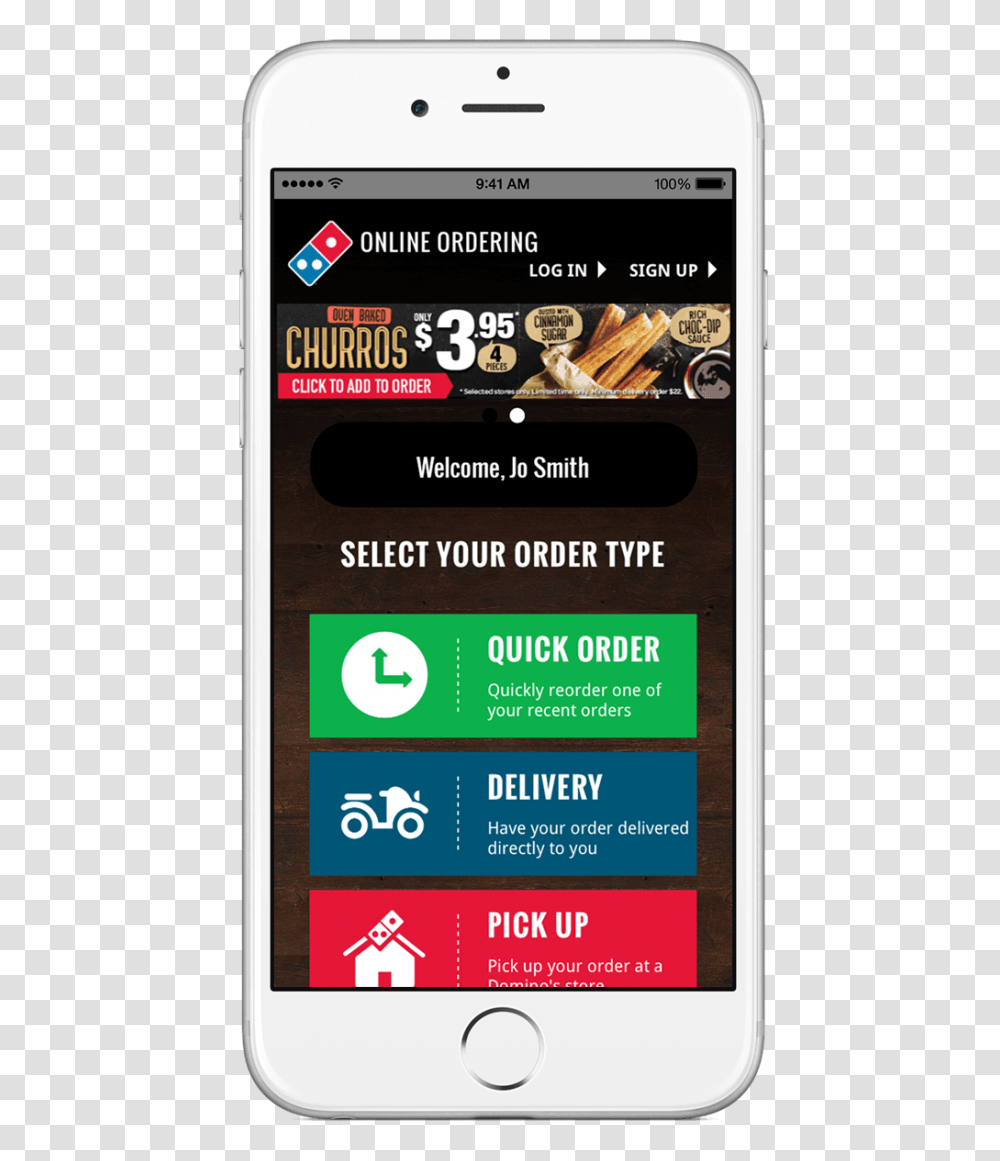 Dominos Food Delivery App Free Iphone Pizza App Order Food Online, Mobile Phone, Electronics, Cell Phone Transparent Png