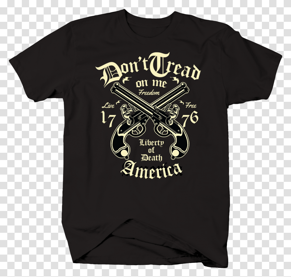 Don 039 T Tread On Me With Crossed Pistols 2nd Amendment Nigeria Customize Tshirts, Apparel, T-Shirt, Sleeve Transparent Png