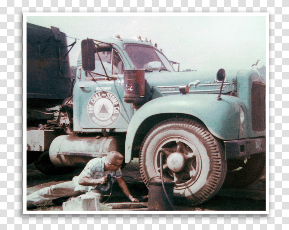Don Bowman With His First Used Truck Commercial Vehicle, Wheel, Machine, Person, Human Transparent Png