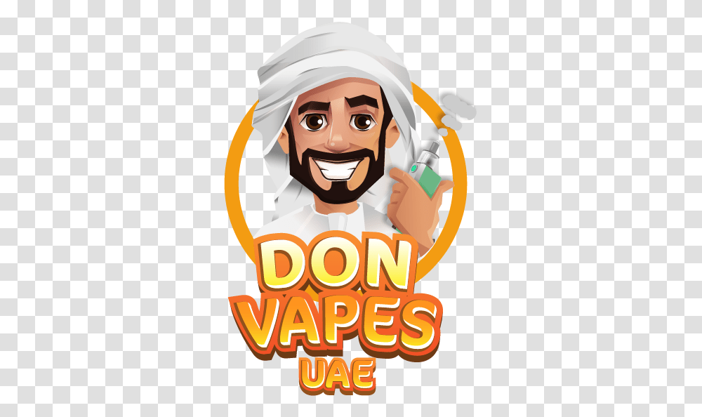 Don Character Mascot Logo Don Vapes, Person, Helmet, Advertisement, Poster Transparent Png