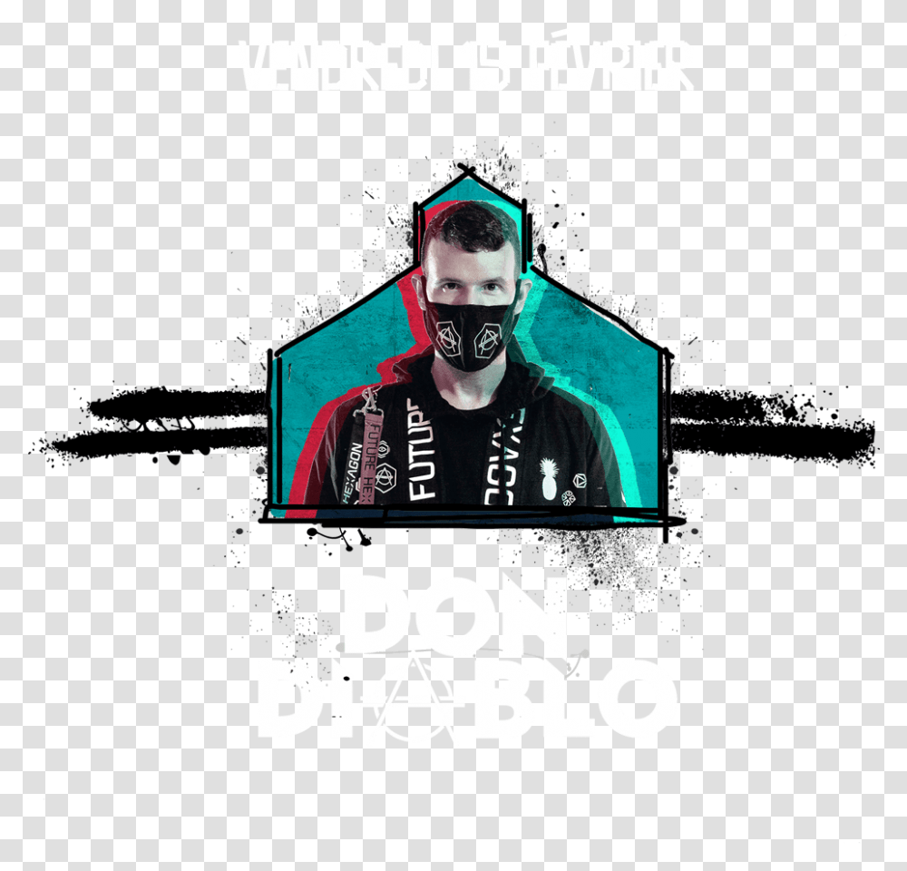 Don Diablo Illustration, Person, Human, Advertisement, Poster Transparent Png