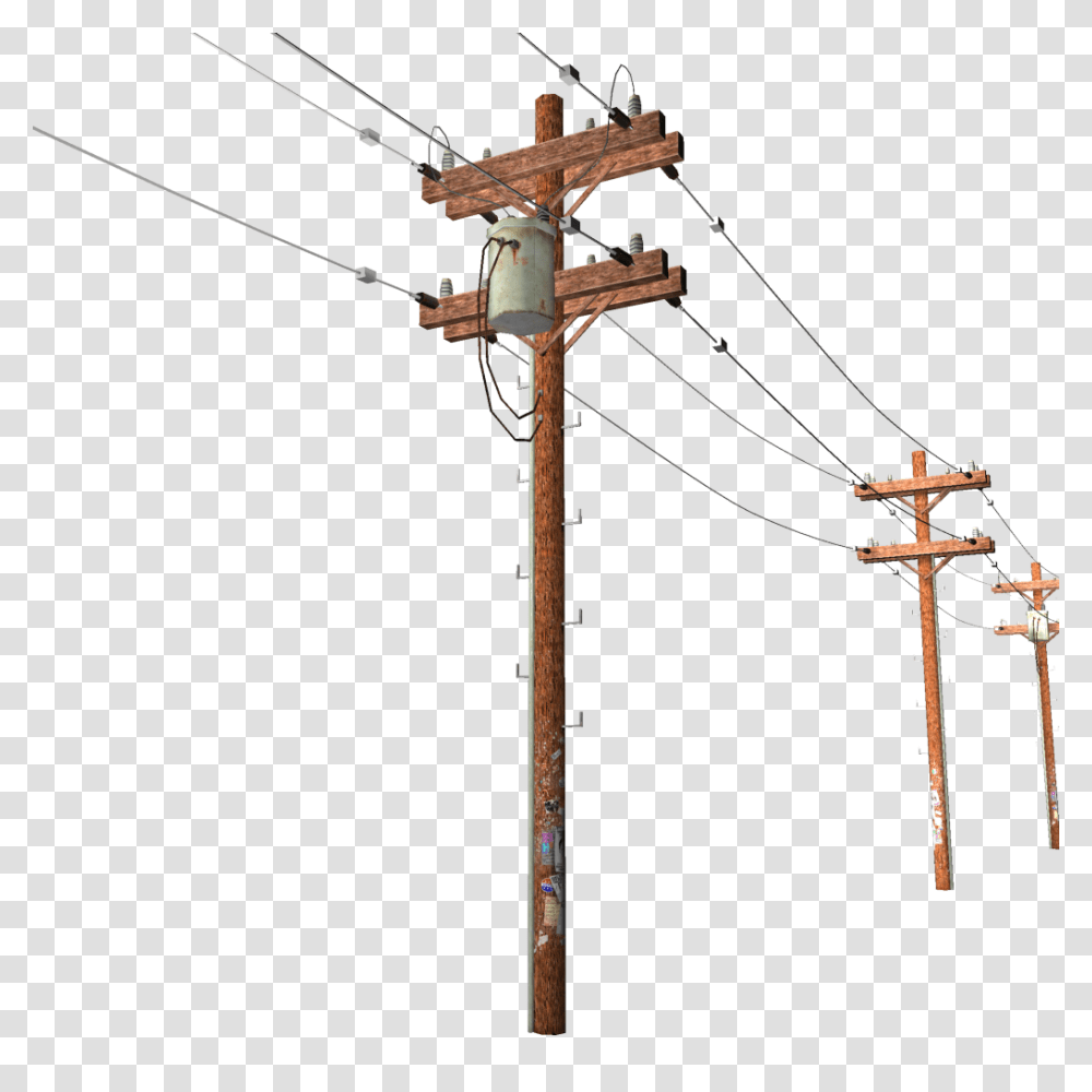 Don Schultheis Telephone Poles, Utility Pole, Cable Transparent Png