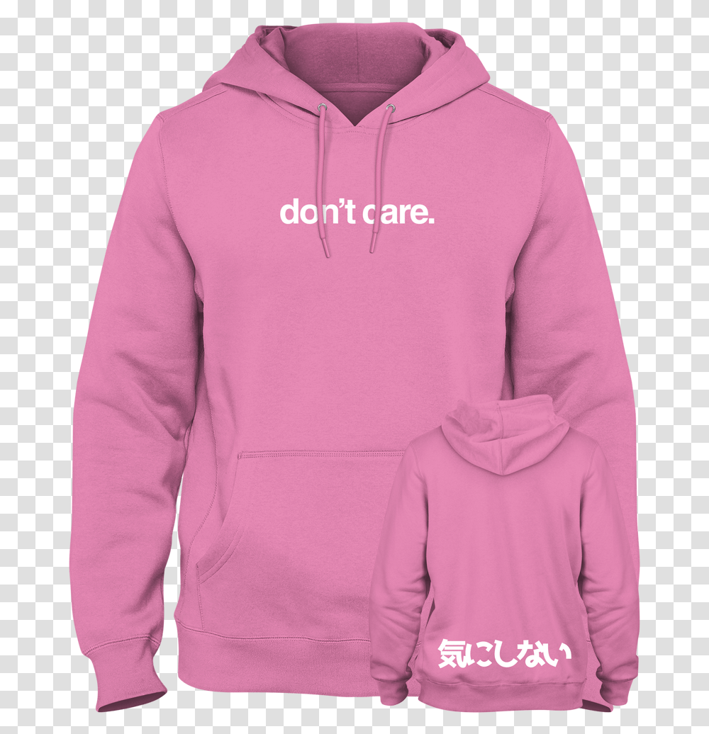 Don't Care Double Sided Pink Hoodie, Apparel, Sweatshirt, Sweater Transparent Png