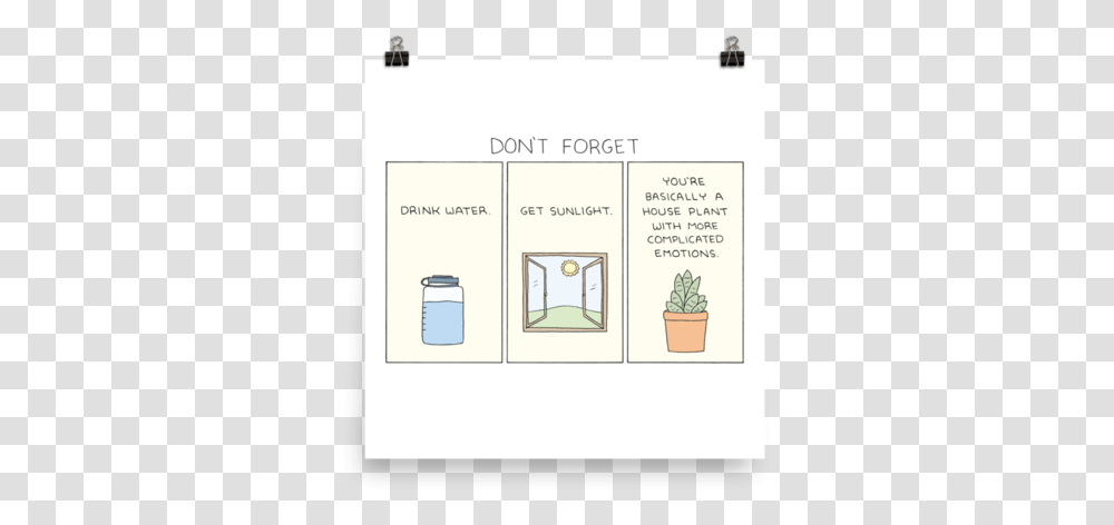 Don't Forget Dont Forget To Drink Water, White Board, Plot, Plant Transparent Png
