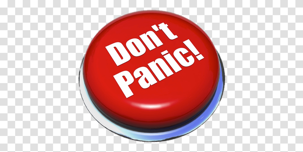 Don't Panic Red Panic Button, Logo, Word Transparent Png