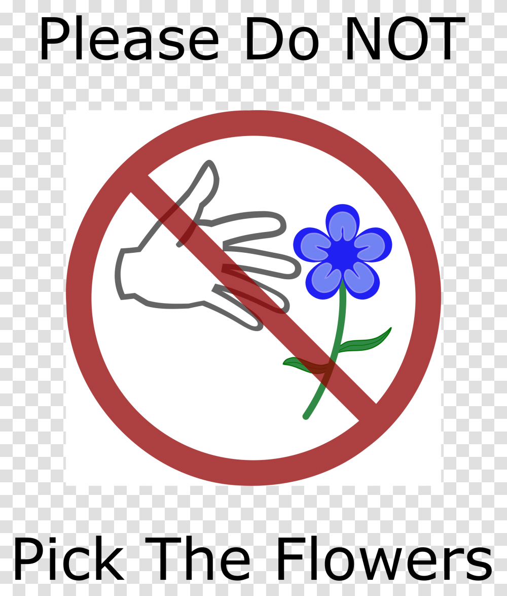 Don't Pick Clip Arts Signs Don't Pick Flowers, Logo, Animal Transparent Png