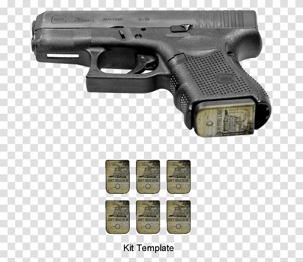 Don't Tread On Me Pistol Mag Skins Pistol Mag, Gun, Weapon, Weaponry, Handgun Transparent Png