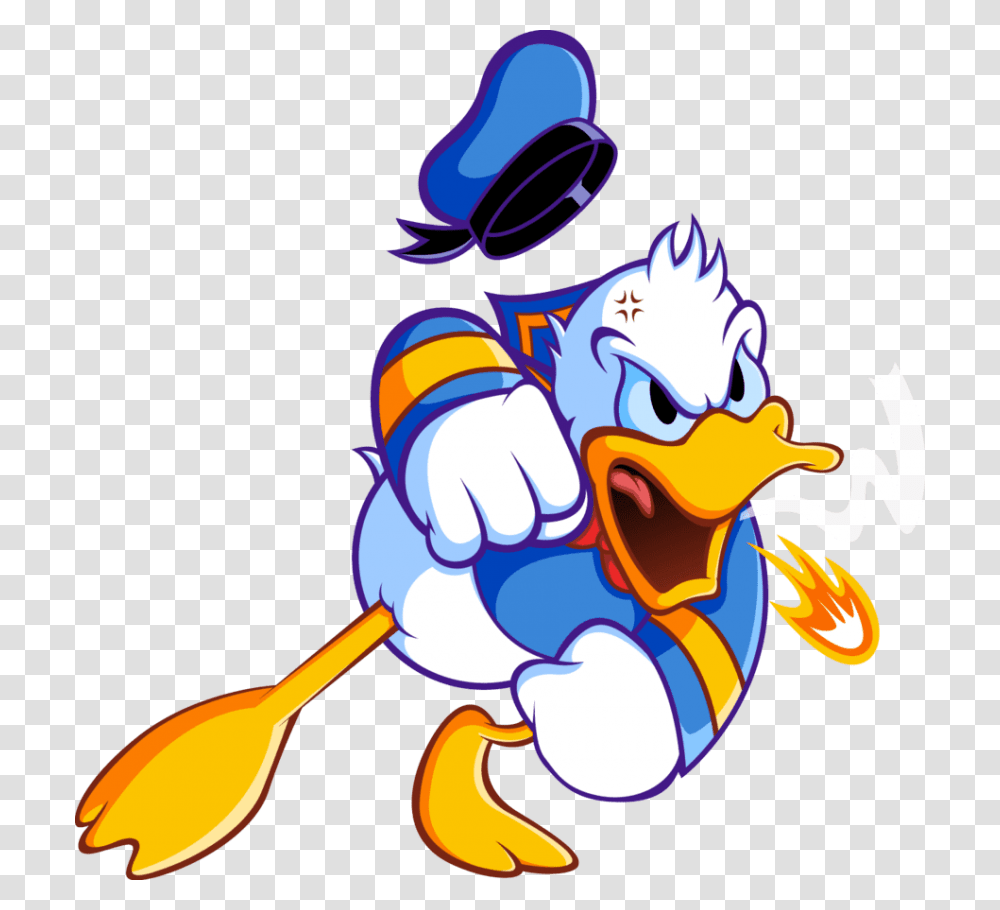 Donald Duck Angry, Hand, Cutlery Transparent Png