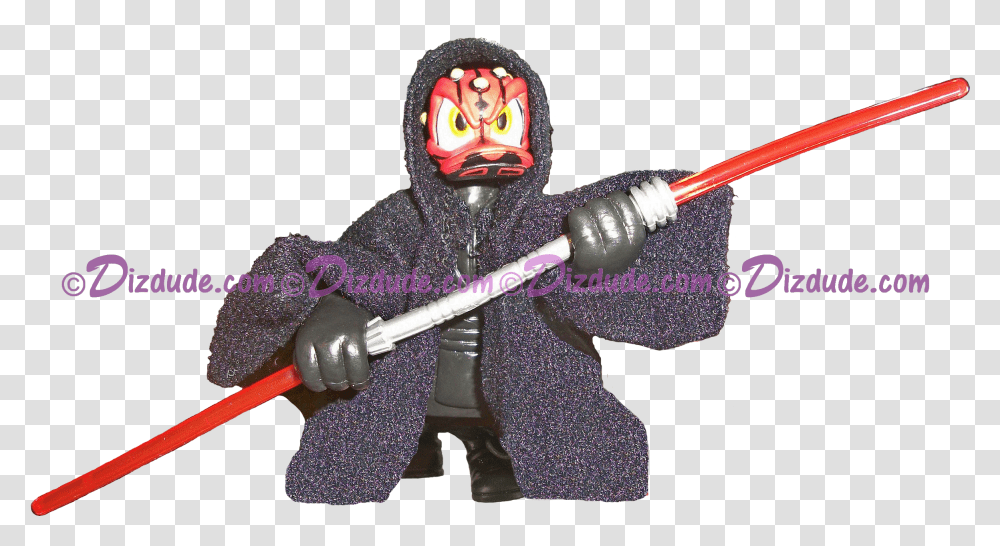 Donald Duck As Darth Maul, Person, Wand, Figurine, Light Transparent Png