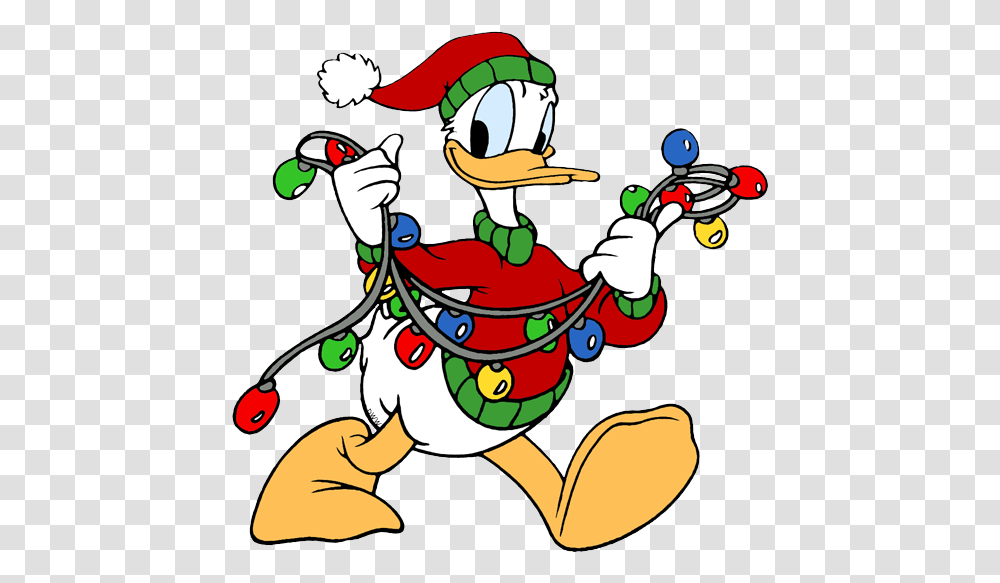 Donald Duck Christmas Clipart Atypiques Mag Daisy And Donald Christmas, Elf, Graphics, Tree, Plant Transparent Png