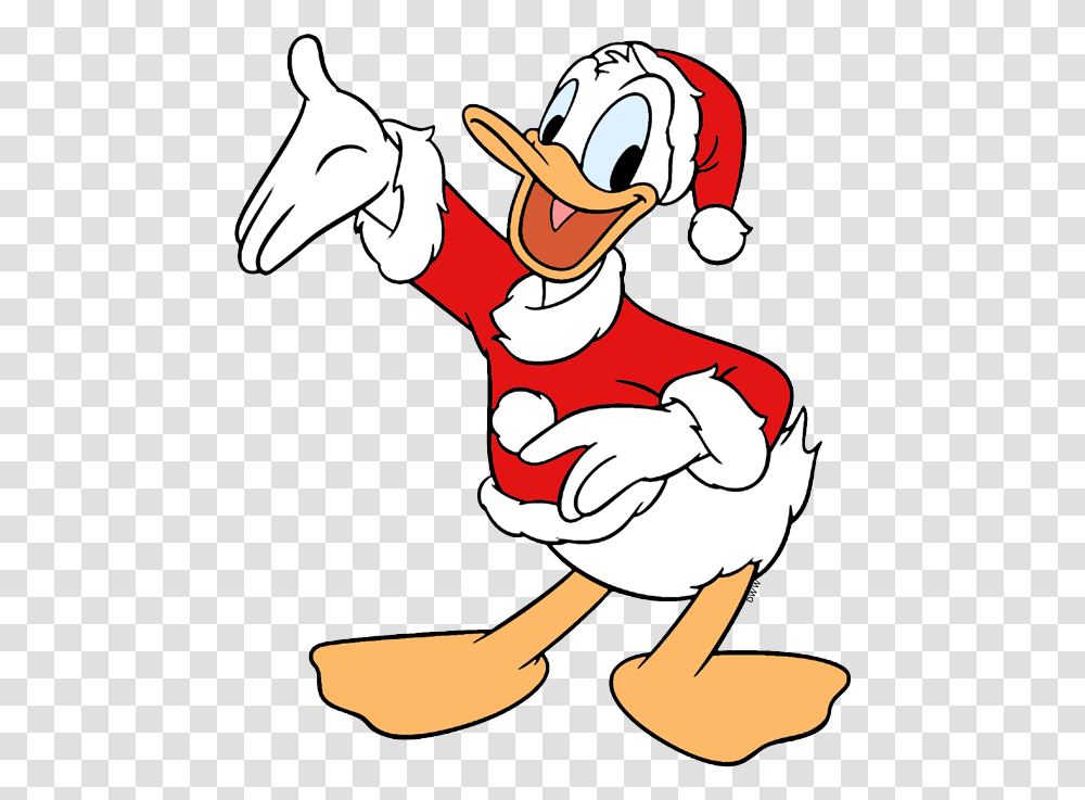 Donald Duck Christmas Clipart Cartoon Christmas Donald Duck, Bird, Animal, Beak, Dodo Transparent Png