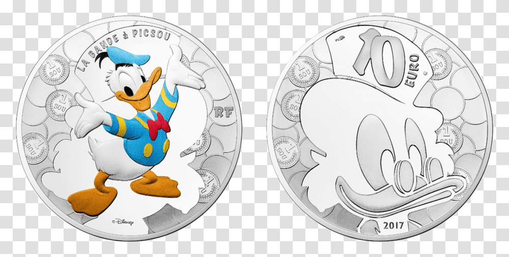 Donald Duck Coins, Label, Dish, Meal Transparent Png