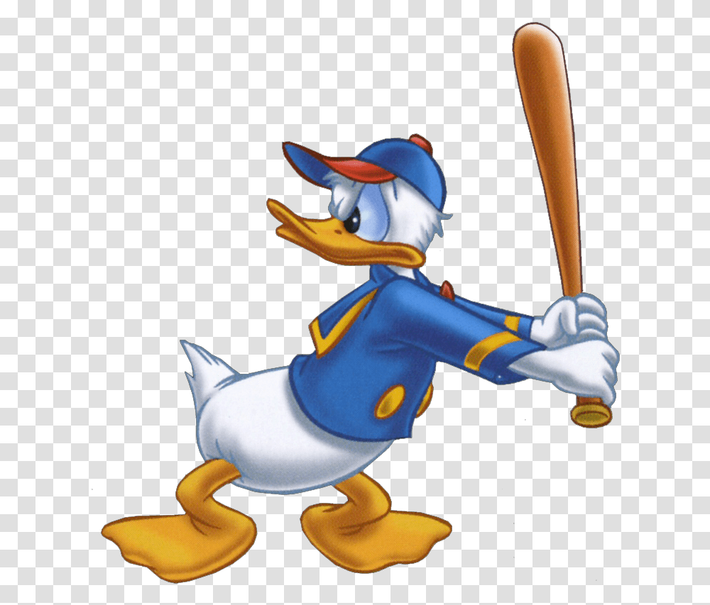 Donald Duck Playing Baseball Donald Duck Baseball, Toy, Team Sport, Sports, Softball Transparent Png