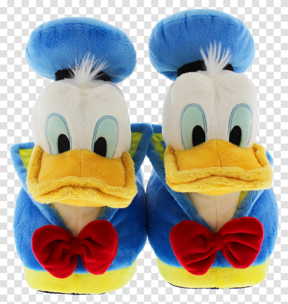 Donald Duck Slippers Duck, Clothing, Apparel, Sweets, Food Transparent Png