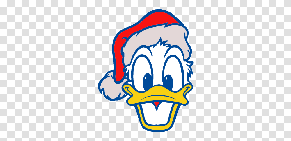 Donald Duck Wearing Christmas Hat Donald Duck Christmas Svg, Graphics, Art, Doodle, Drawing Transparent Png