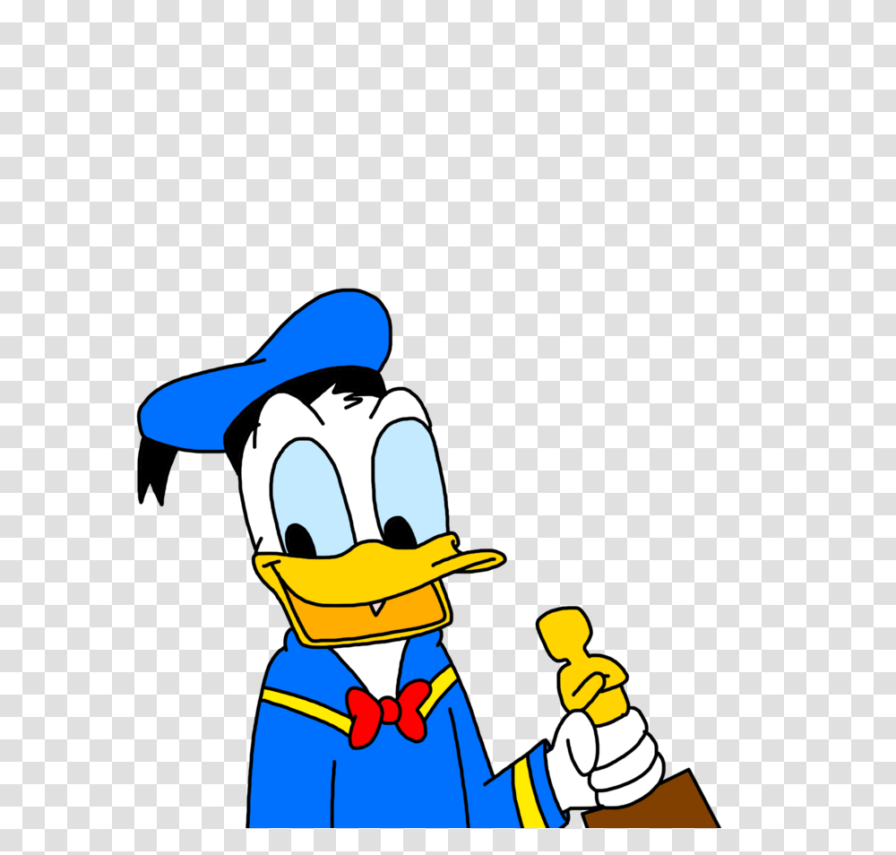 Donald Duck With A Academy Award, Performer, Cleaning, Magician, Cricket Transparent Png