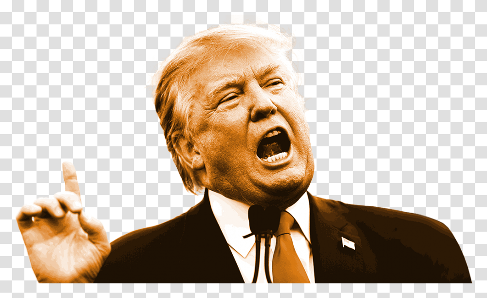 Donald Trump Angry, Face, Person, Tie, Accessories Transparent Png