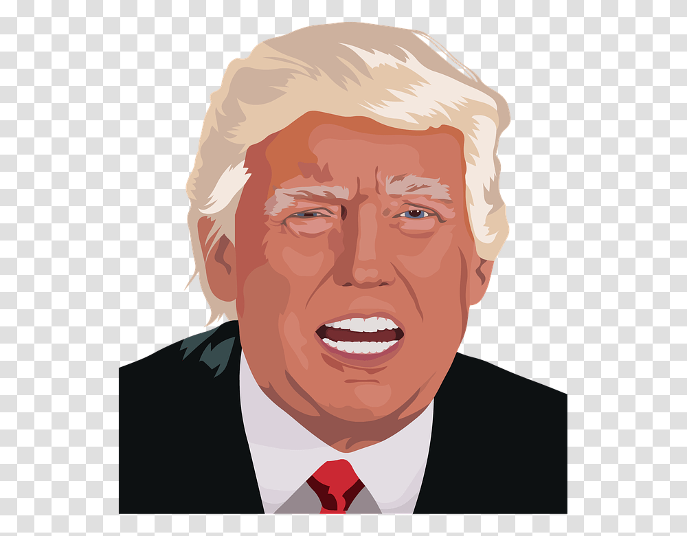 Donald Trump Animado, Face, Person, Human, Head Transparent Png