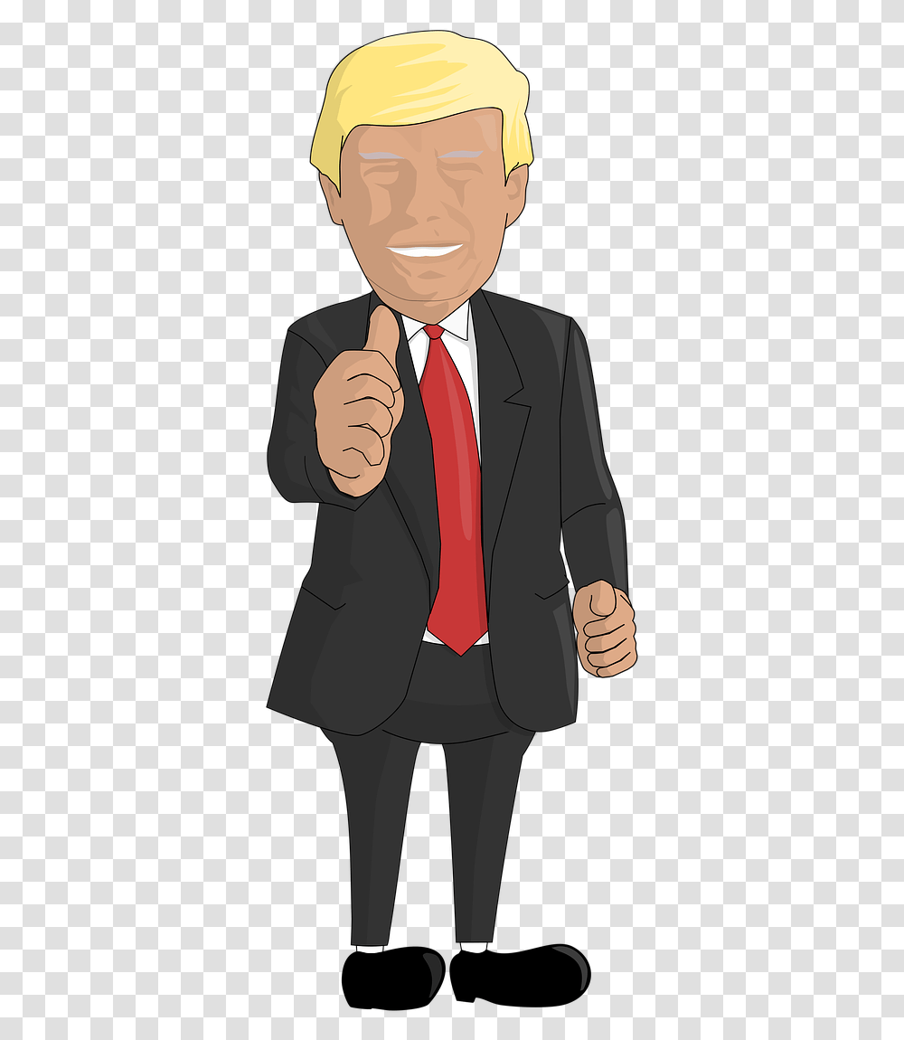 Donald Trump Animation, Tie, Accessories, Accessory, Person Transparent Png