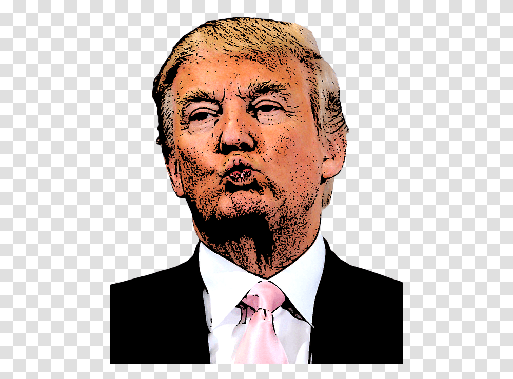Donald Trump Cartoon Donald Trump President Usa Donald Trump Cartoon Face, Tie, Accessories, Accessory, Person Transparent Png